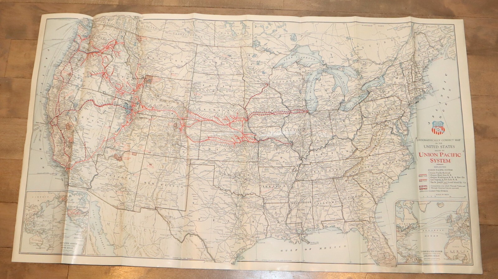 Union/Northern Pacific System Maps | *1927/1929* Overland Route 2000 Miles Books