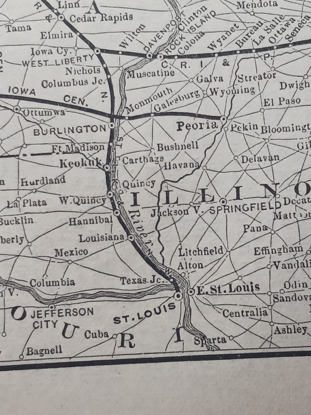 1901 Railway Map MINNEAPOLIS & ST LOUIS RAILROAD + Connections All Train Routes