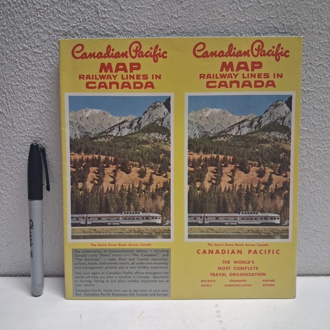 Canadian Pacific Railway Canada Brochure Scenic Wonder Map Created 1947 Vintage