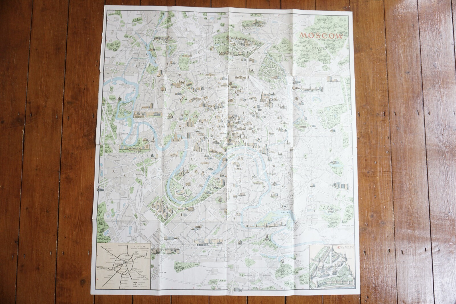 c1960s 1970s Moscow Russia Railway Map