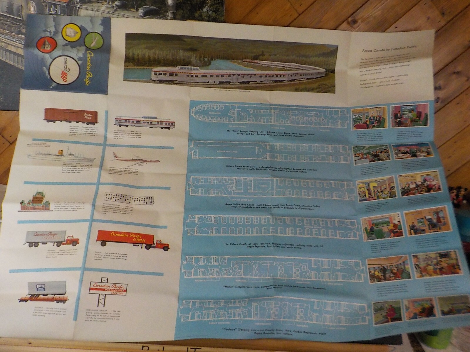 Map Canadian Pacific All Services Map 1967 Foldout Map