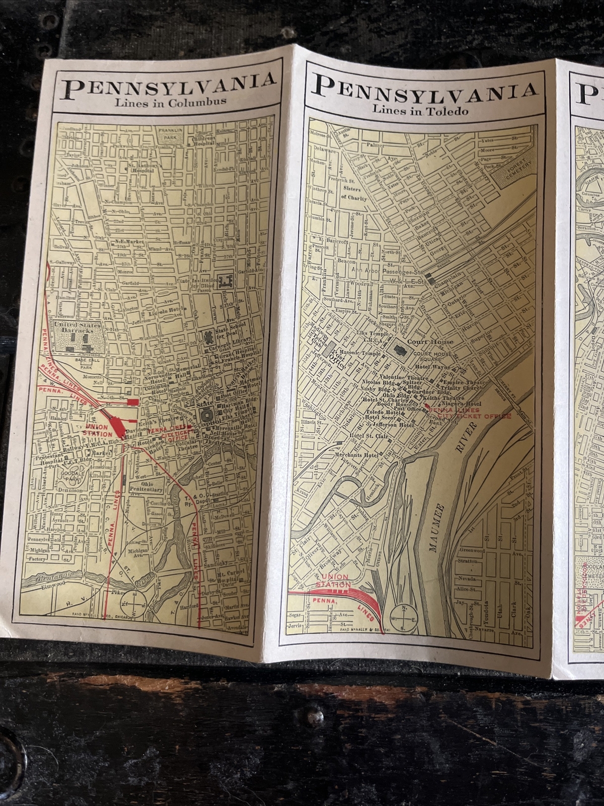 PENNSYLVANA RAILROAD 1919 MAPS OF UNITED STATES & PRINCIPAL TERMINALS SYSTEM