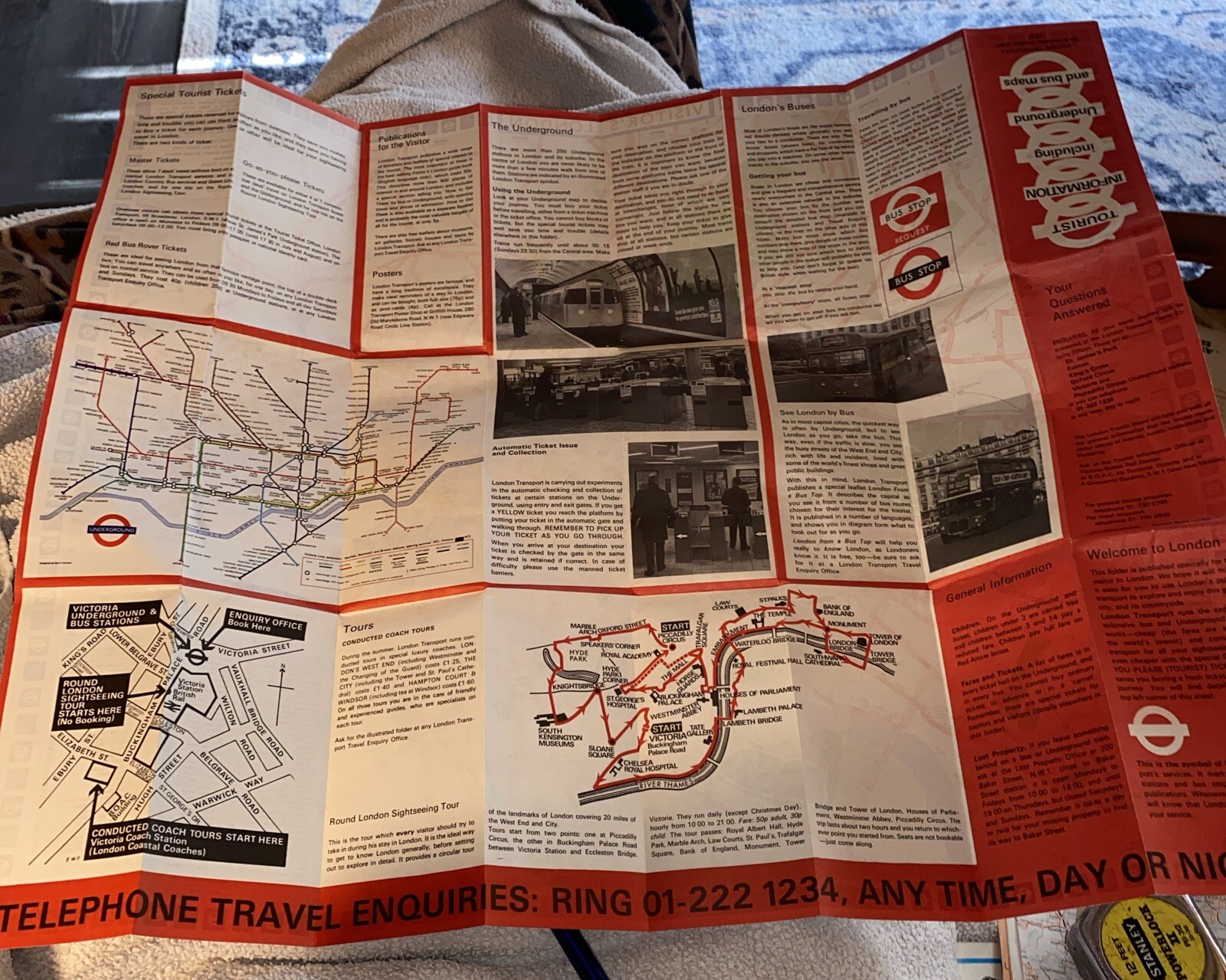 London Transport Underground Tourist Info & Bus Maps 1971