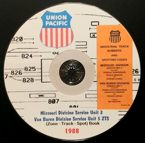 Union Pacific (MKT) 1988 Missouri Div SU3 Van Buren SU5 ZTS PDF pages on DVD