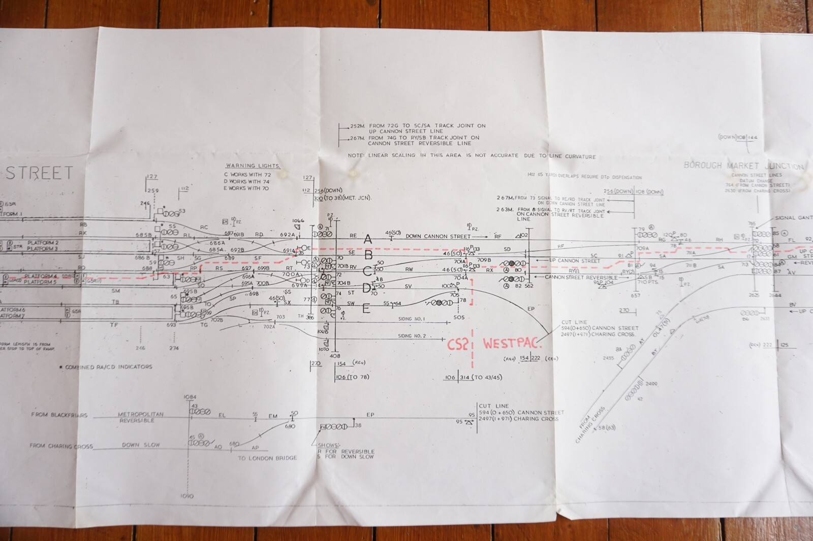 1991 London Bridge Cannon St British Rail Railway Track Plan Map Southern Region