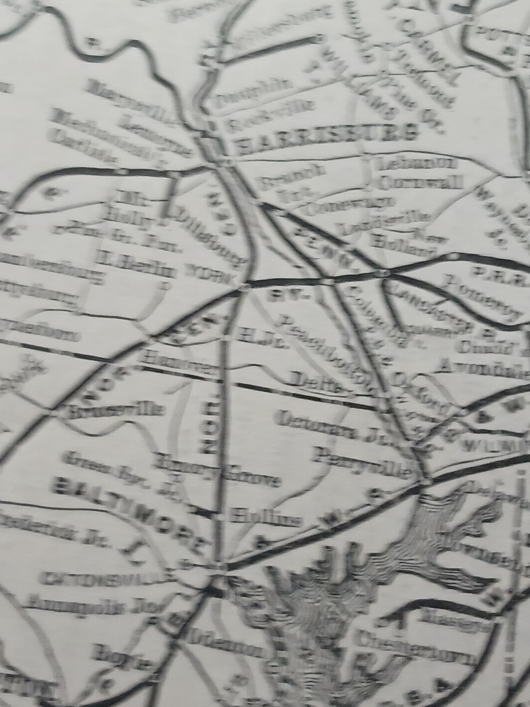 1905 Train Route Map PENNSYLVANIA RAILROAD All Lines East Of Pittsburgh