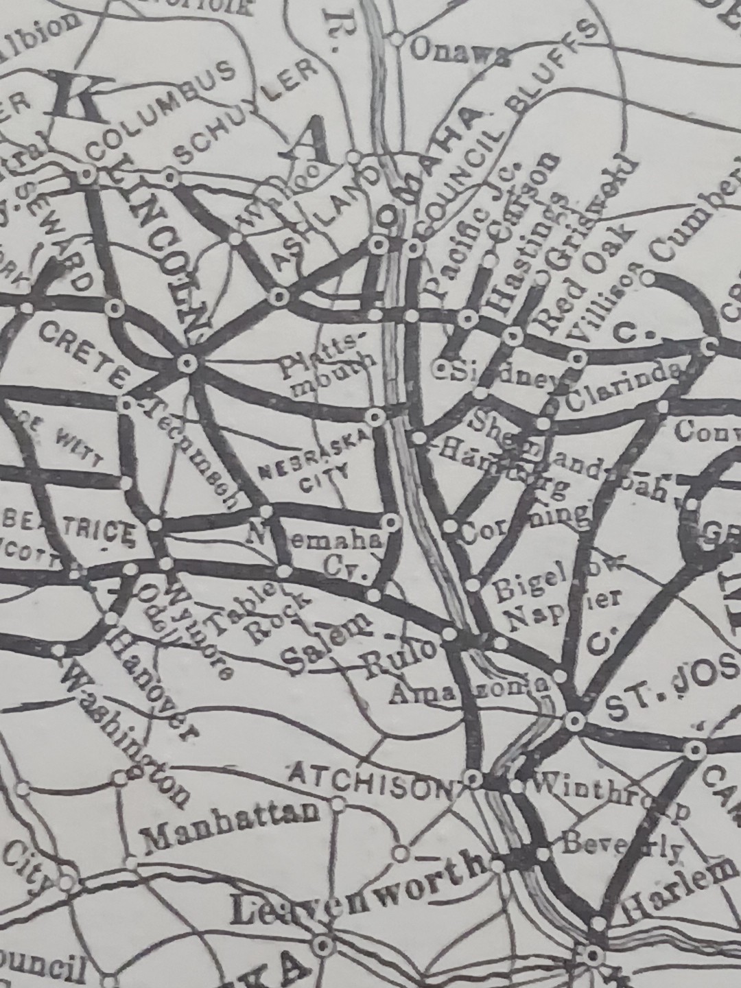 1905 RAILROAD Map BURLINGTON ROUTE Chicago Burlington & QUINCY Railway All Lines