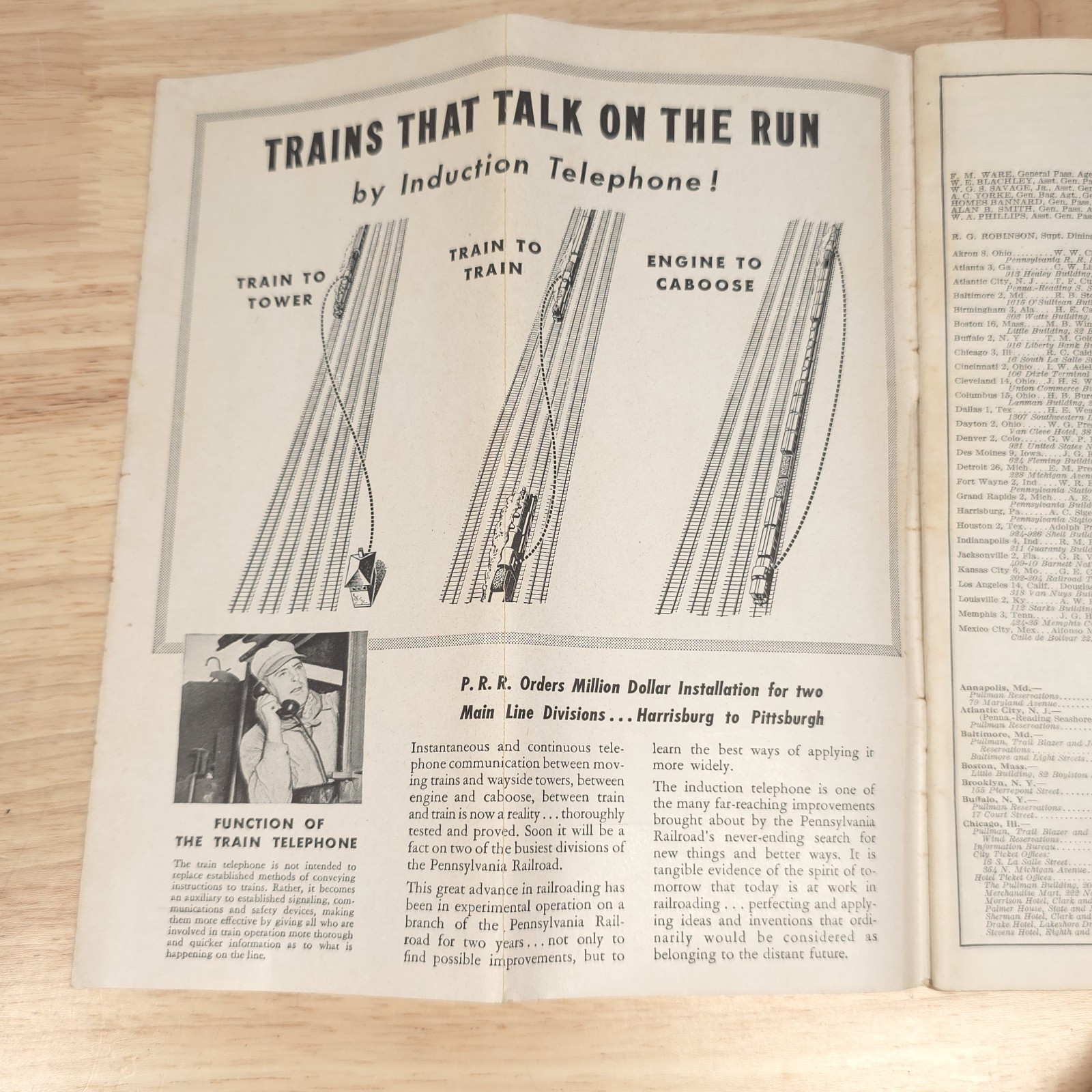 1944 Pennsylvania Railroad PRR Brochure WWII Buy War Bonds For Victory! Vintage