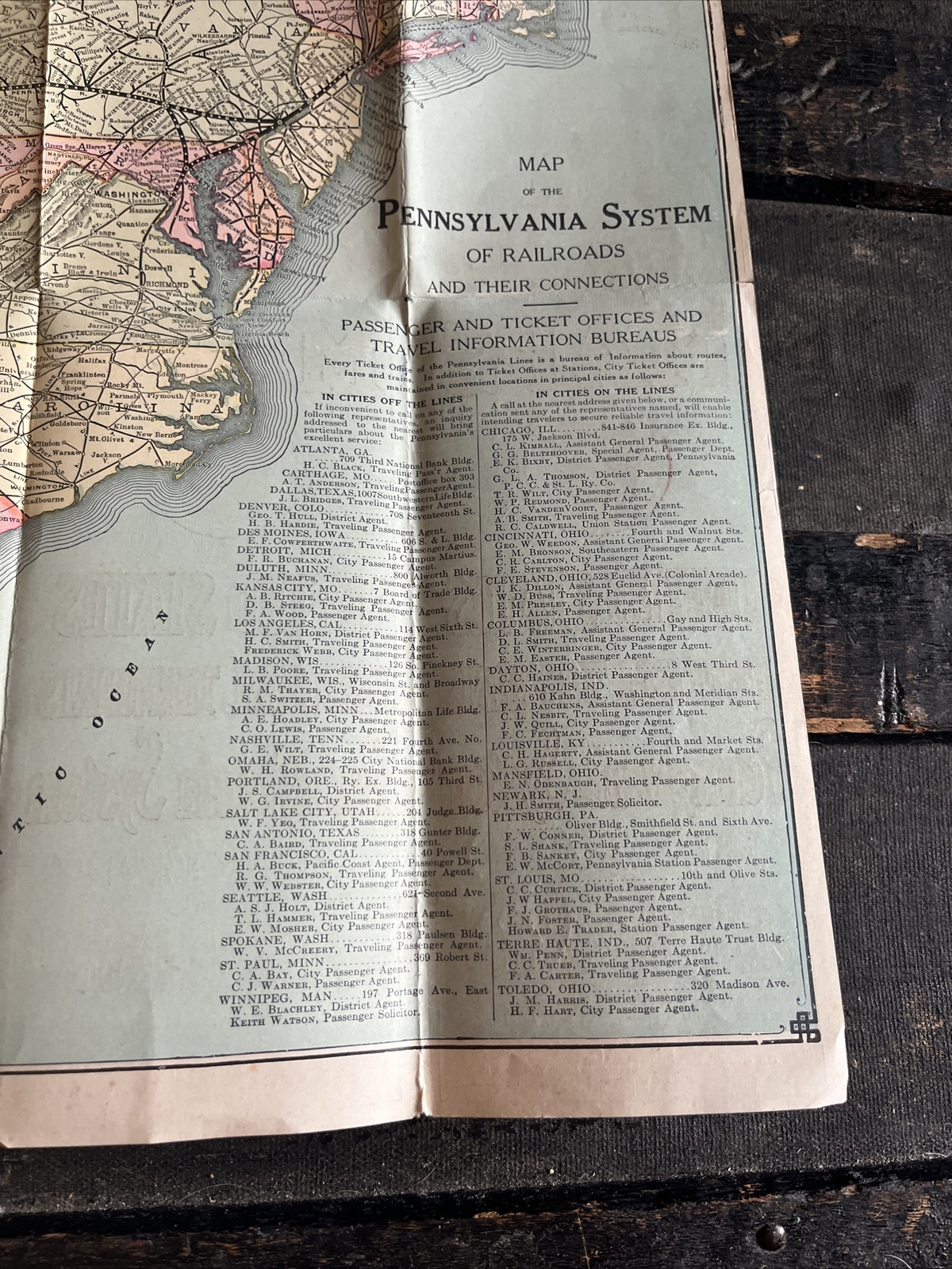PENNSYLVANA RAILROAD 1919 MAPS OF UNITED STATES & PRINCIPAL TERMINALS SYSTEM