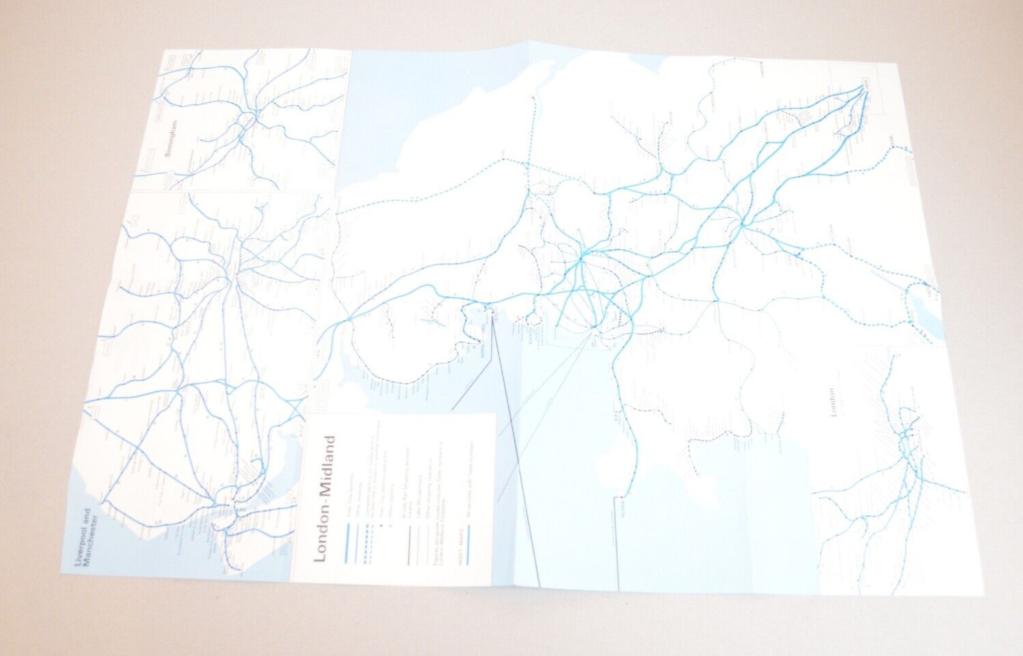 Railway Map British Rail Passenger Network 5th Janury 1970