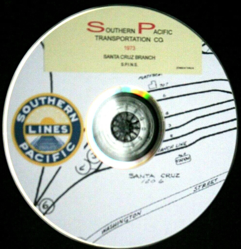 Southern Pacific RR 1973 Santa Cruz Branch S.P.I.N.S. PDF pages on DVD