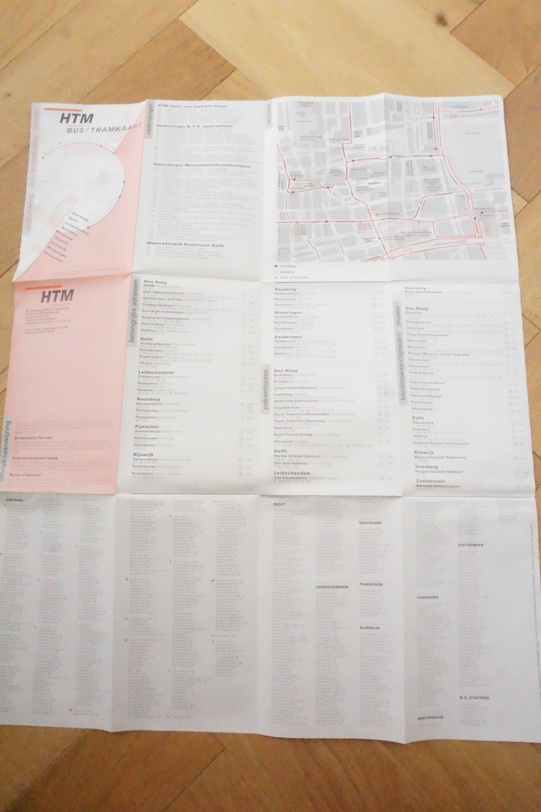 1987 1988 1989 1992 1995 HTM Netherlands Railway Bus Tram Route Map x5