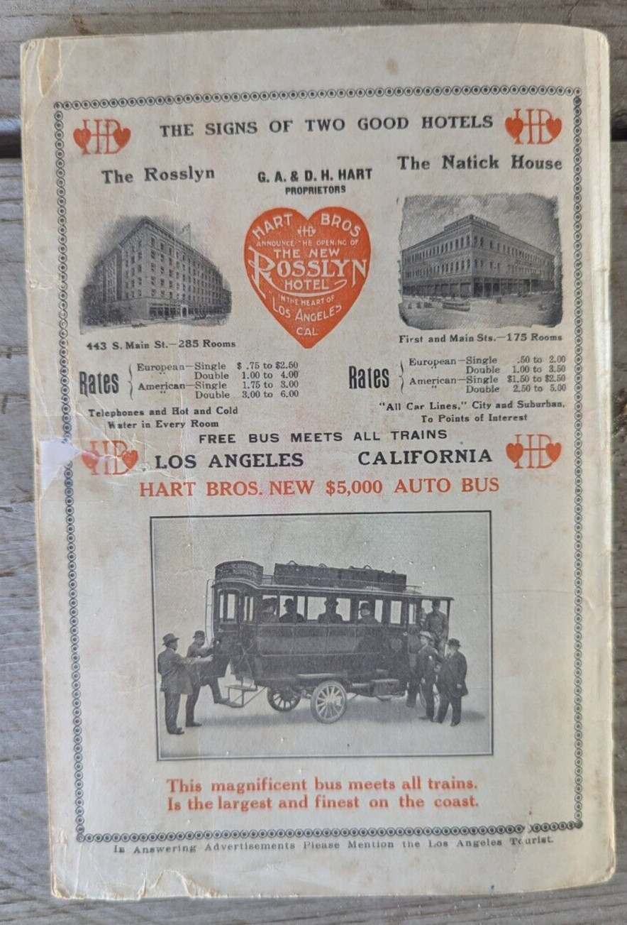 Southern California / L.A. Tourist Map Booklet Travel Guide Pacific Electric RR
