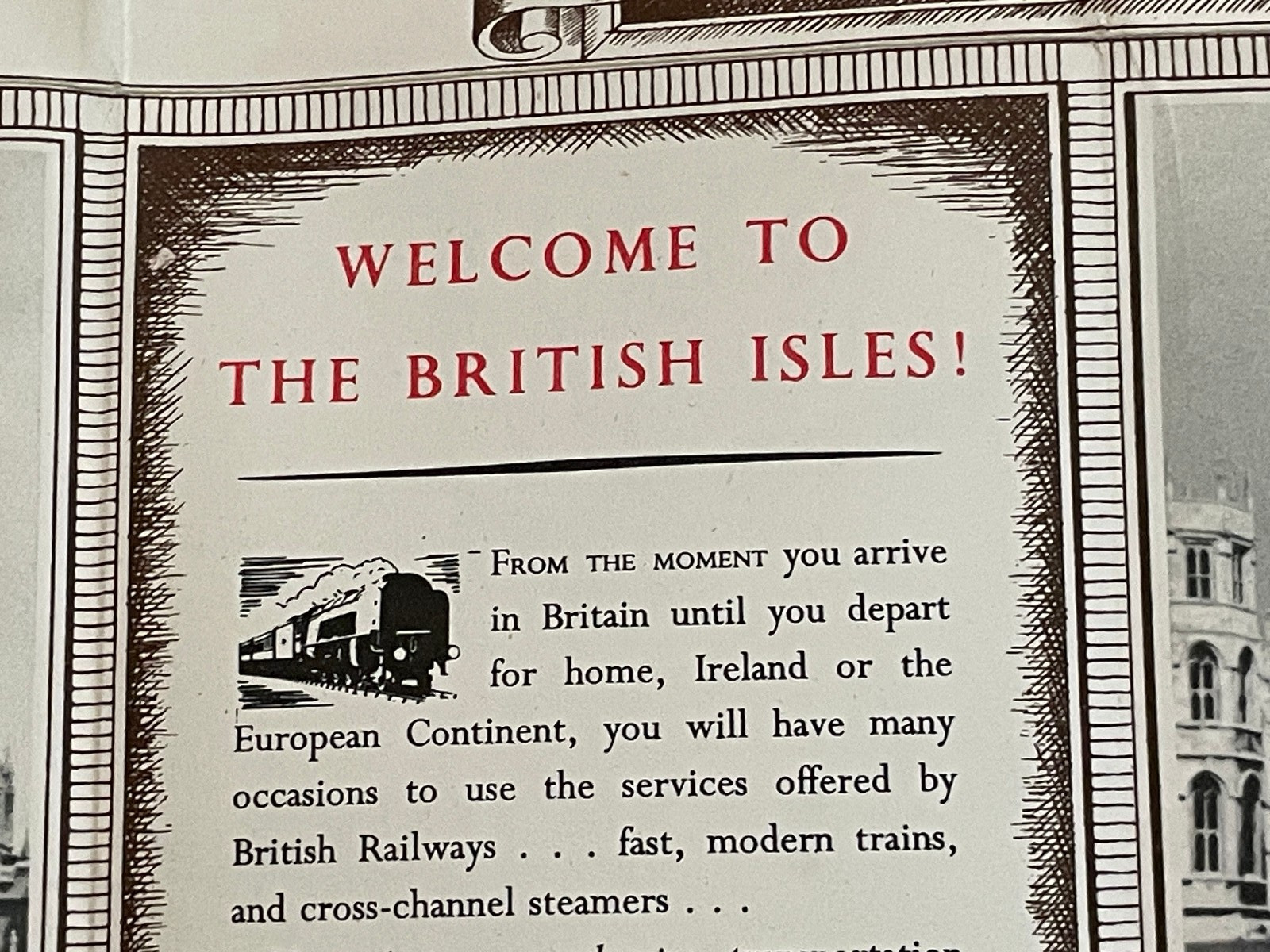Vintage British Rail Map of the British Isles. Circa 1960s. Unfolded-24″ by 28″