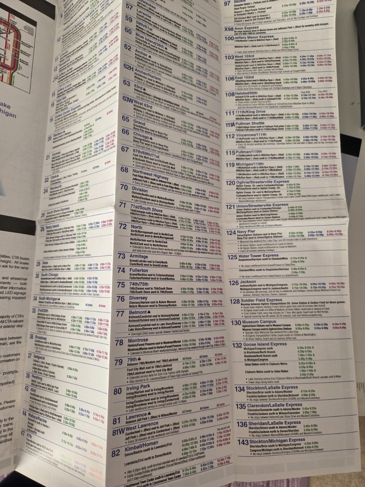 Chicago Transit Authority (CTA) Bus & Rail Maps 2012, 13, 14, 15 +CTA Fares 2013