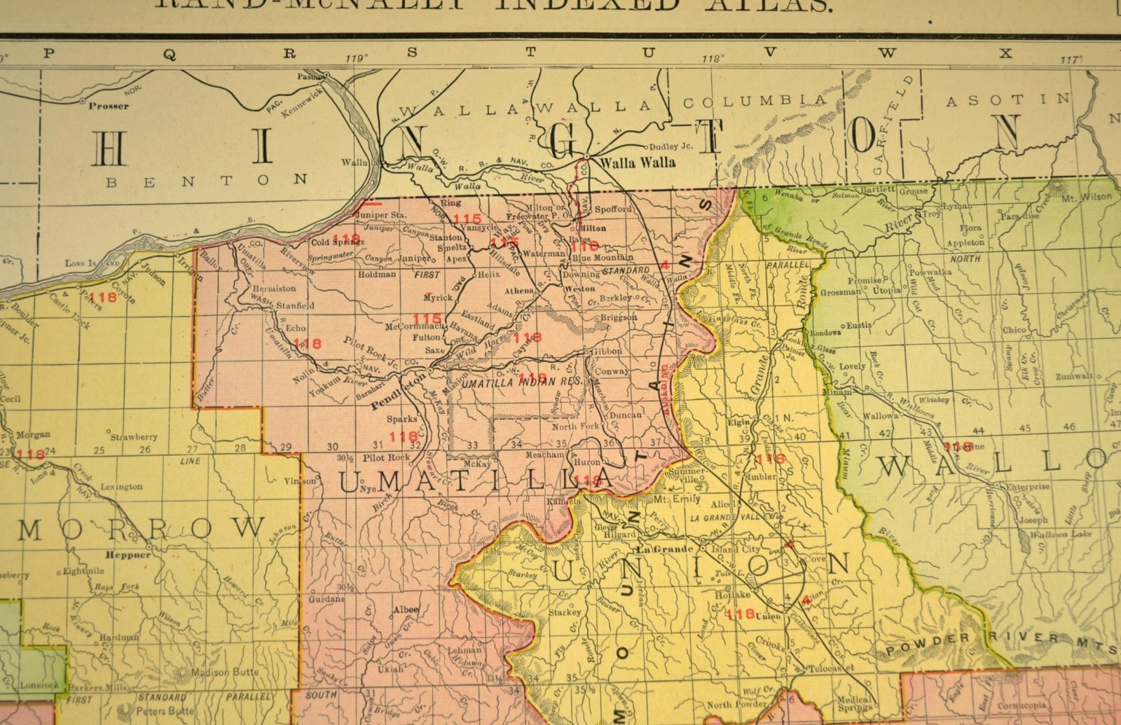 1911 Antique Map of Oregon Railroad Map ORIGINAL Southern Pacific Railroad DATED