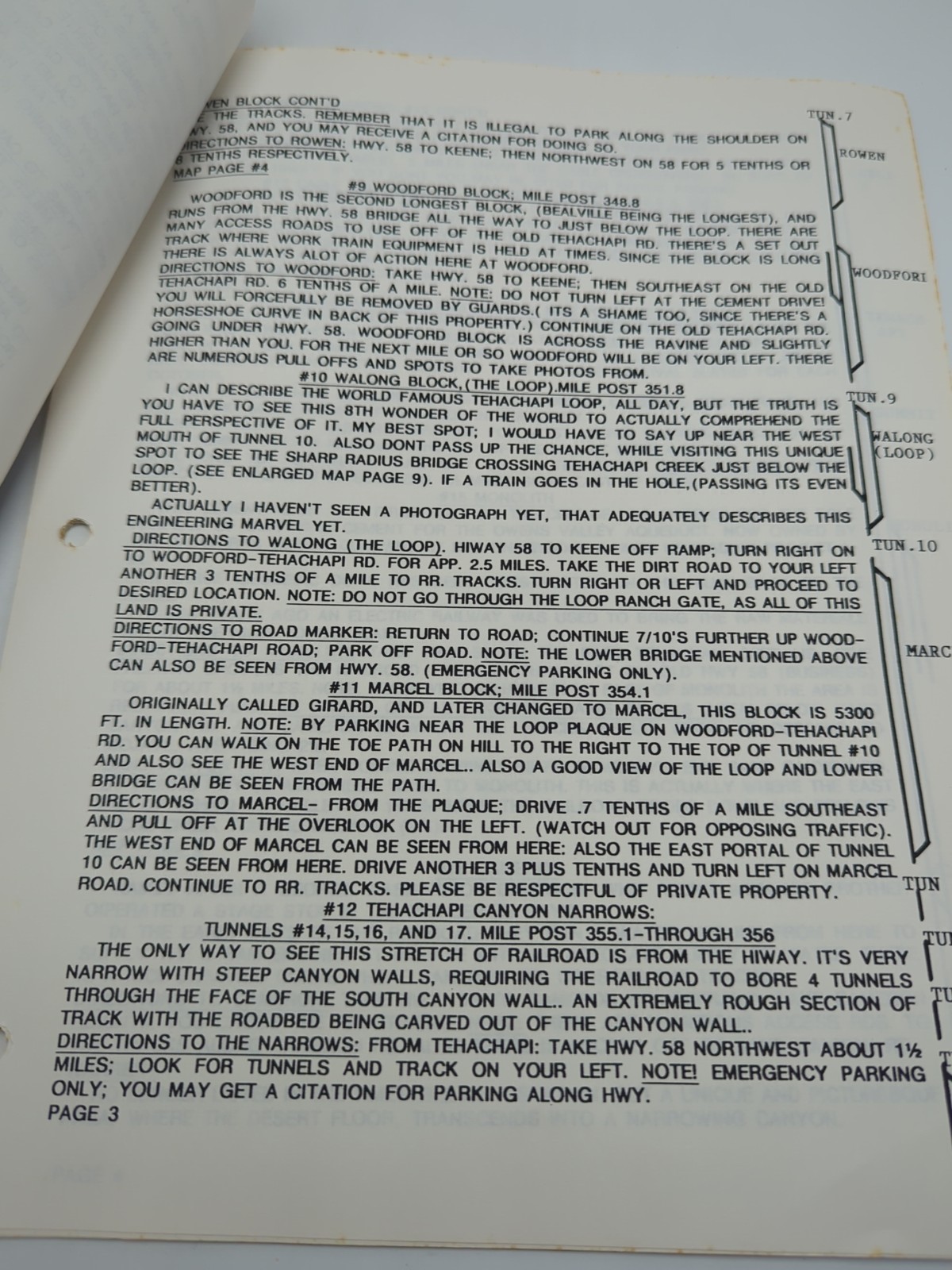 TEHACHAPI 1991 Rail Map and Guide – Sam Pottinger Steel Rails West