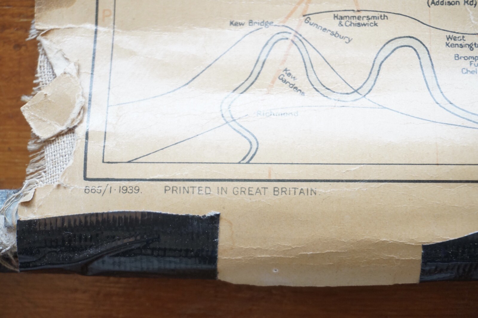 1939 LMS Railway Map Linen Backed for Display in Train Station