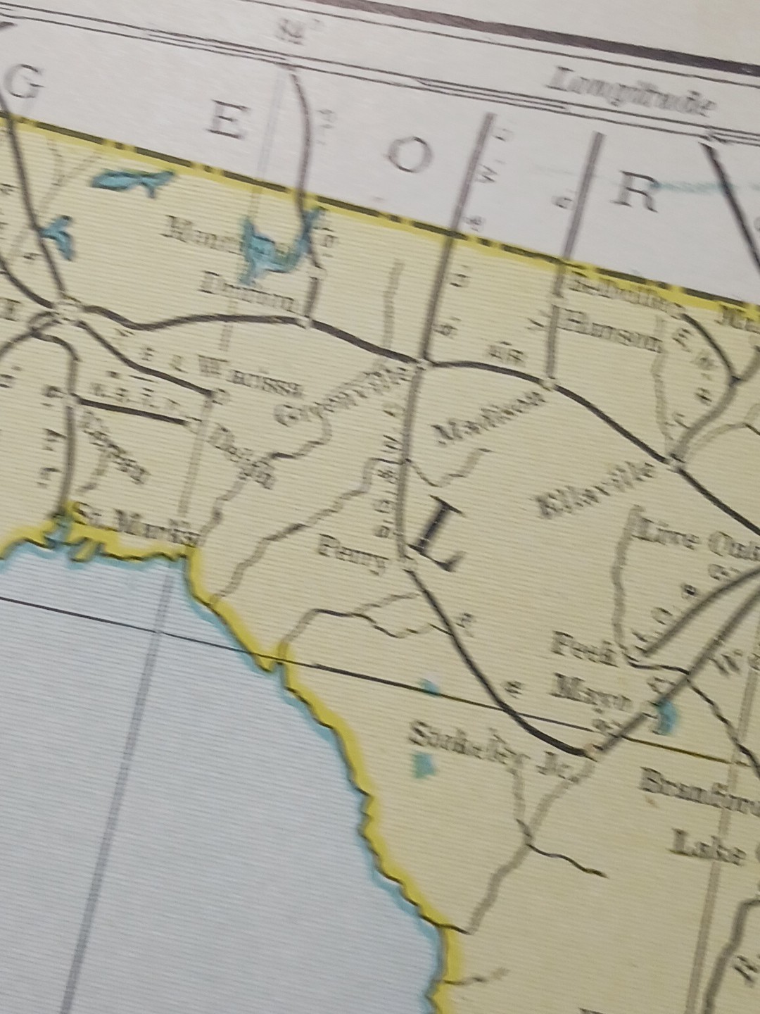 ~1906 Train Route Map of FLORIDA Railroad Lines stations Vintage Original 9×11″