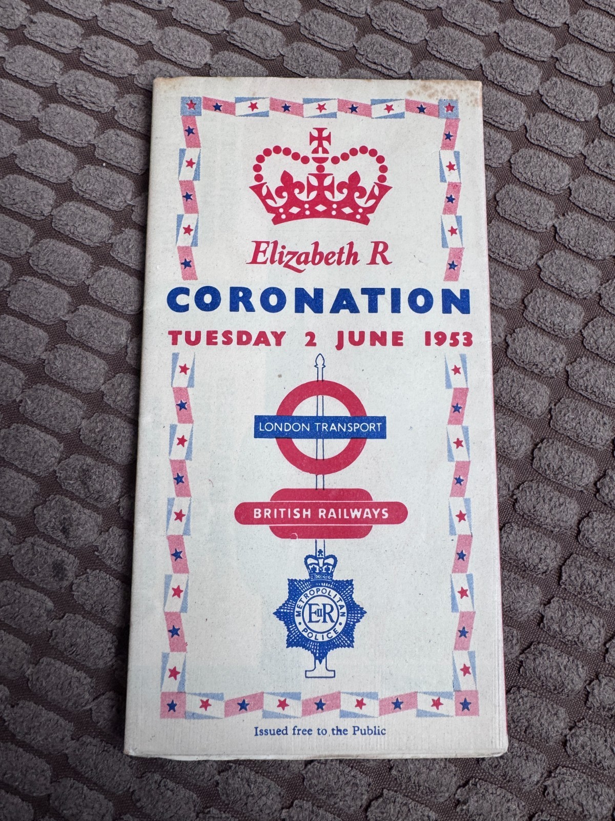 London Transport Underground Tube Map 1953 – Coronation Queen Elizabeth II