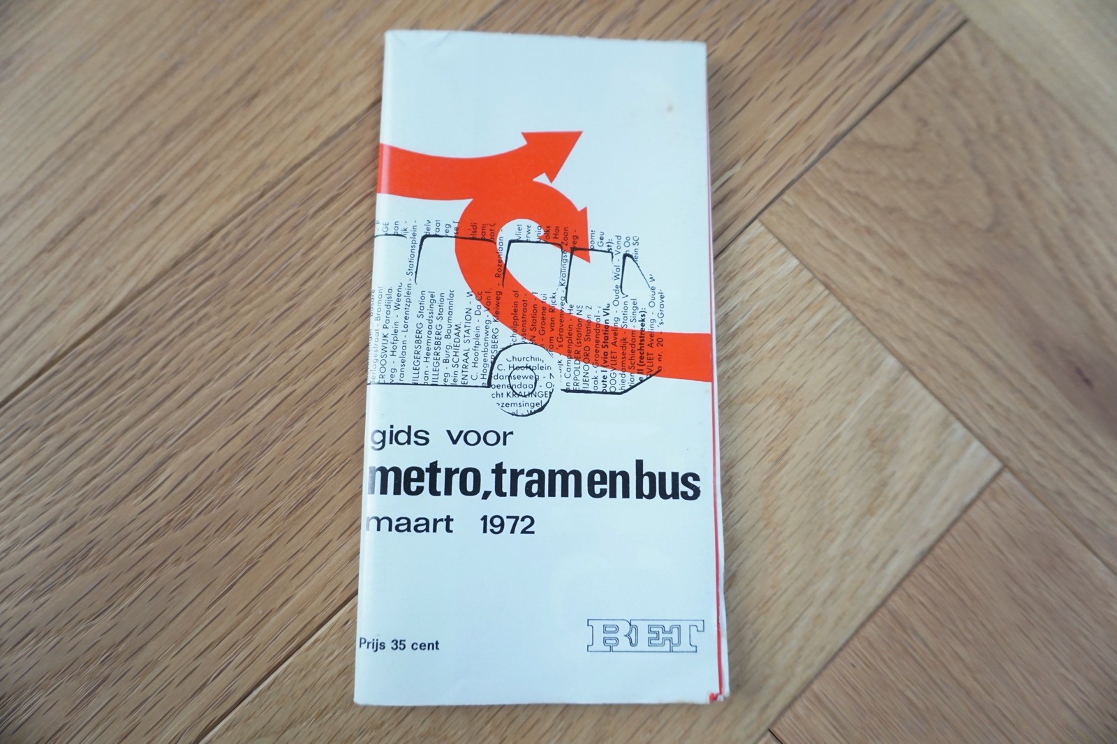 1972 RET Holland Netherlands Bus Tram Railway Route Map