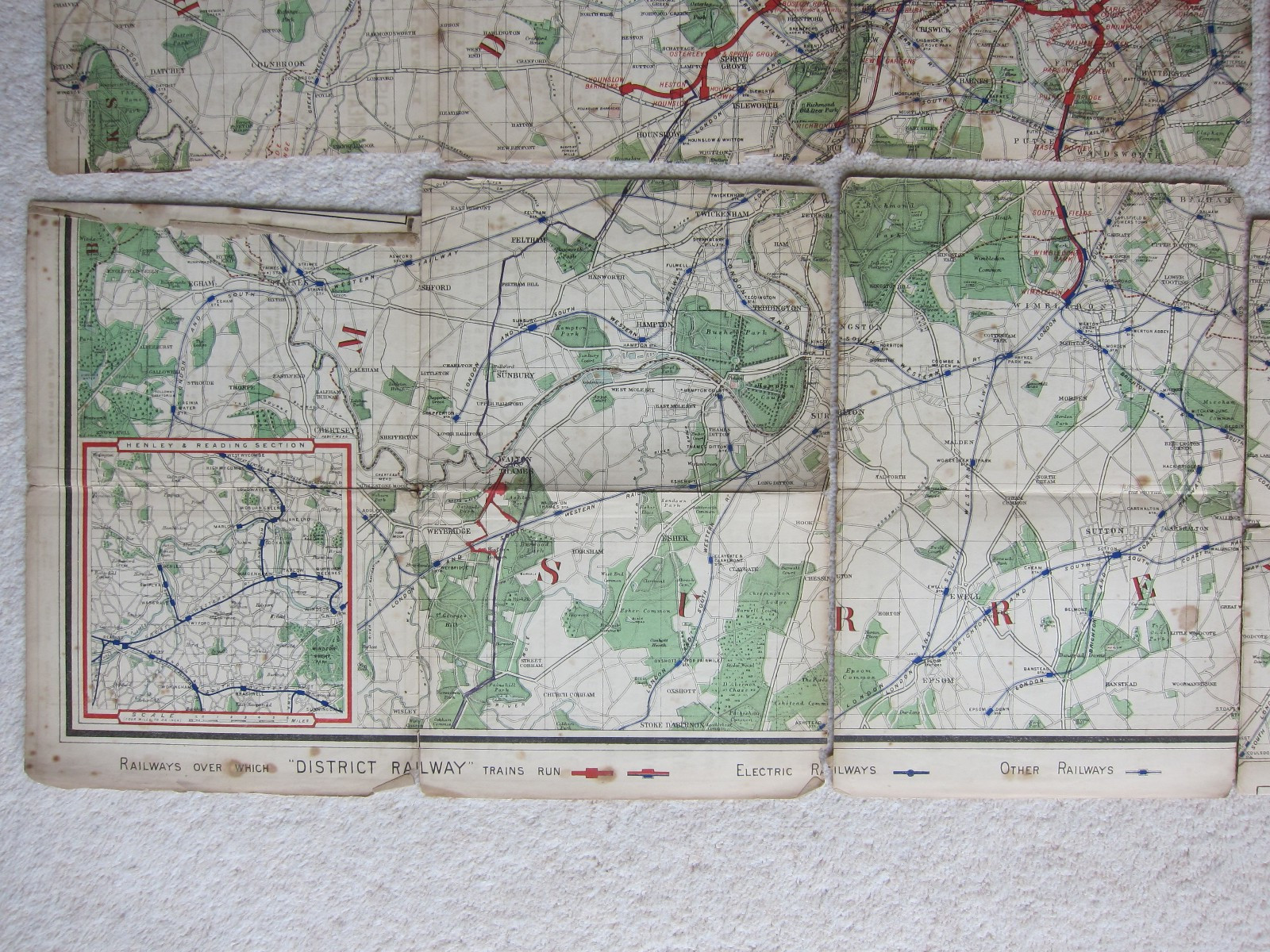 The “District” Map of Greater London & Environs. District Railway Co 1st Ed 1902