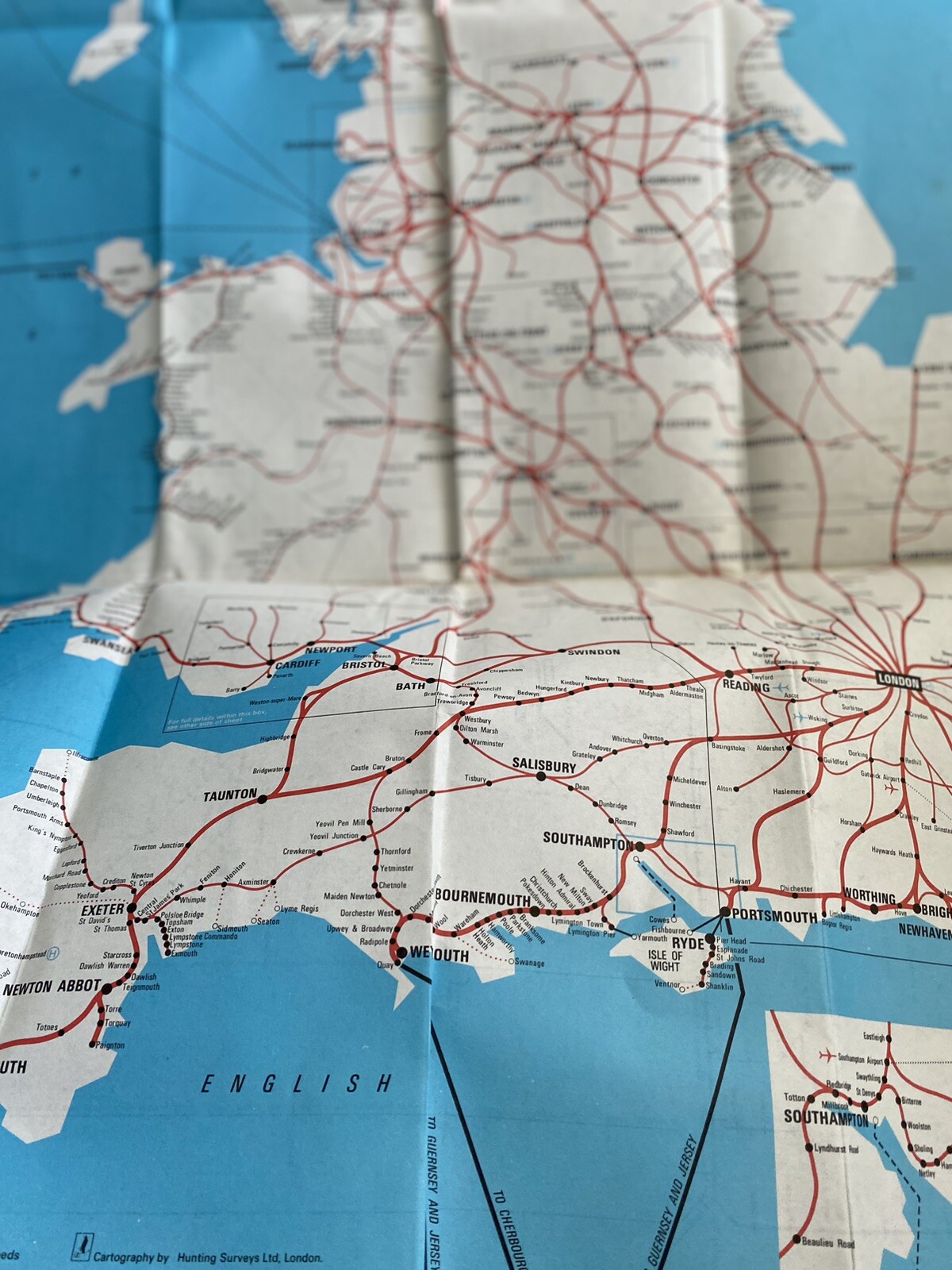 Vintage 1979 -80 British Rail Passenger Network Map