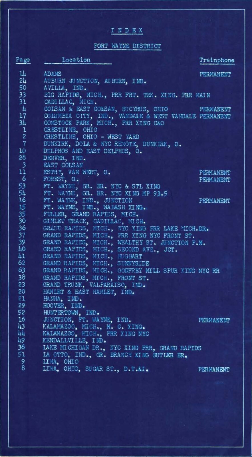 Pennsylvania Railroad 1962 Ft Wayne Interlocking Diagrams PDF Pages on DVD