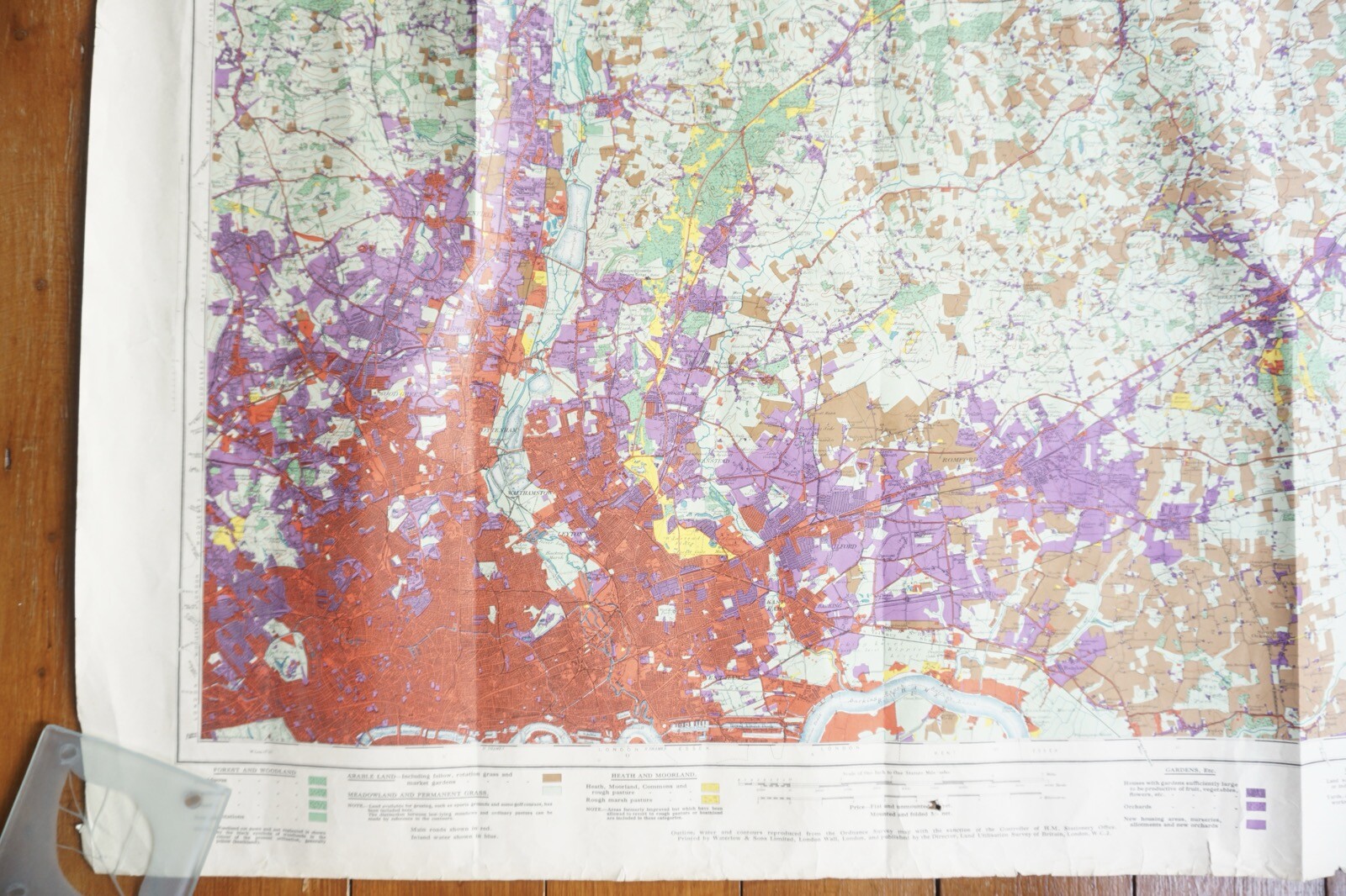 1933 North Eastern London Epping Forest Land Utilisation Survey Railway OS Map