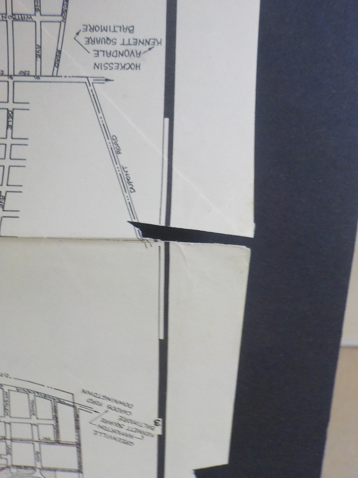 Map Wilmington Delaware 1929 November Approx 24 1/2 X 20 1/2 inches B&O PRR