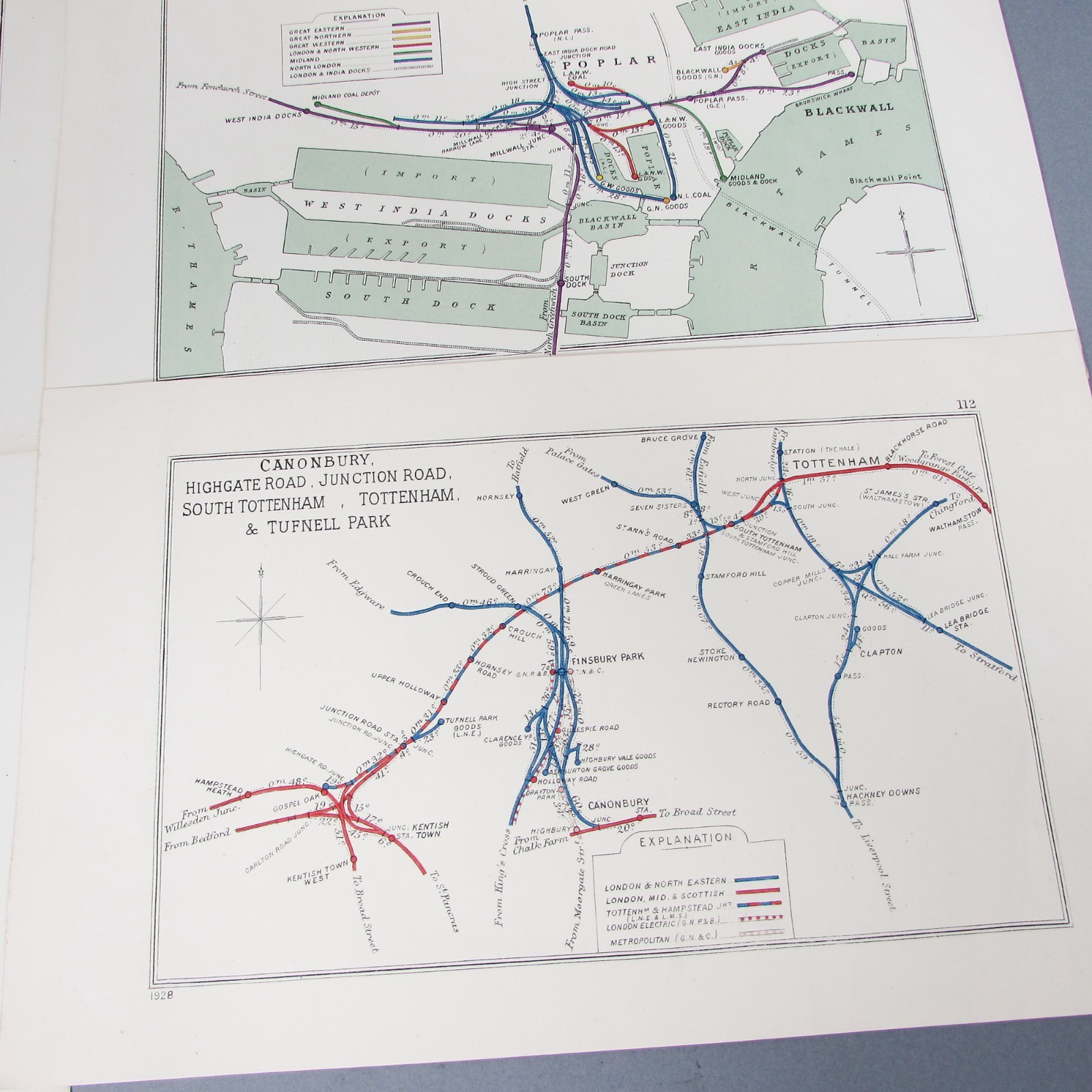 Railway Diagram Maps Bundle RCH Joblot 1920s Vintage Original