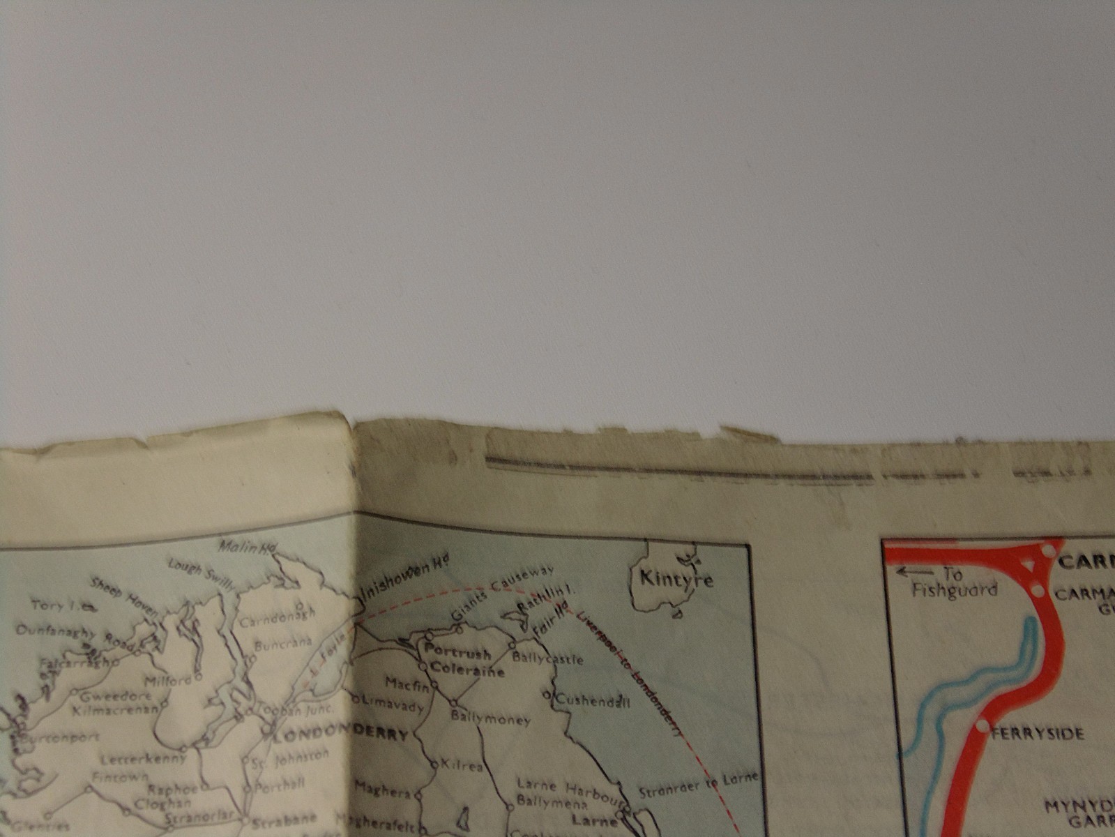 Large Double-Sided Railway Network Map, Western Region, British Railways, c1960s