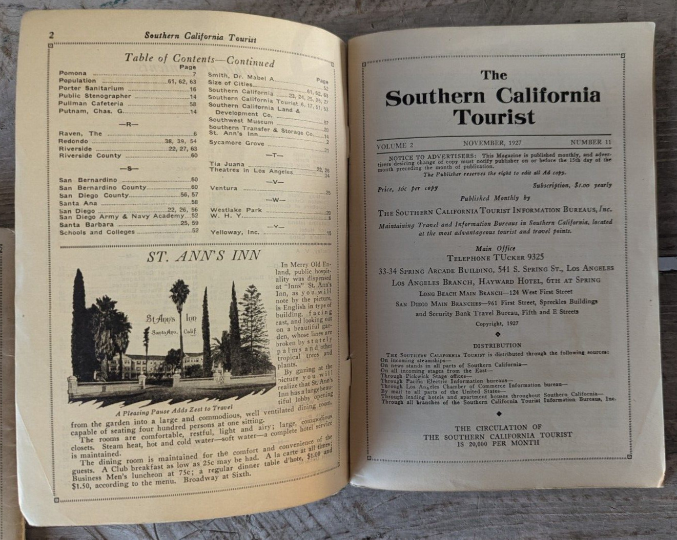 Southern California / L.A. Tourist Map Booklet Travel Guide Pacific Electric RR