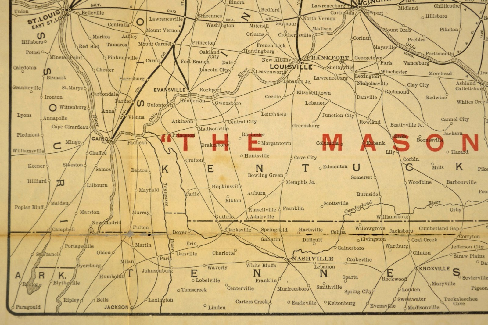 Antique WESTERN MARYLAND RAILWAY Map WM Railroad LARGE Mason Dixon Line