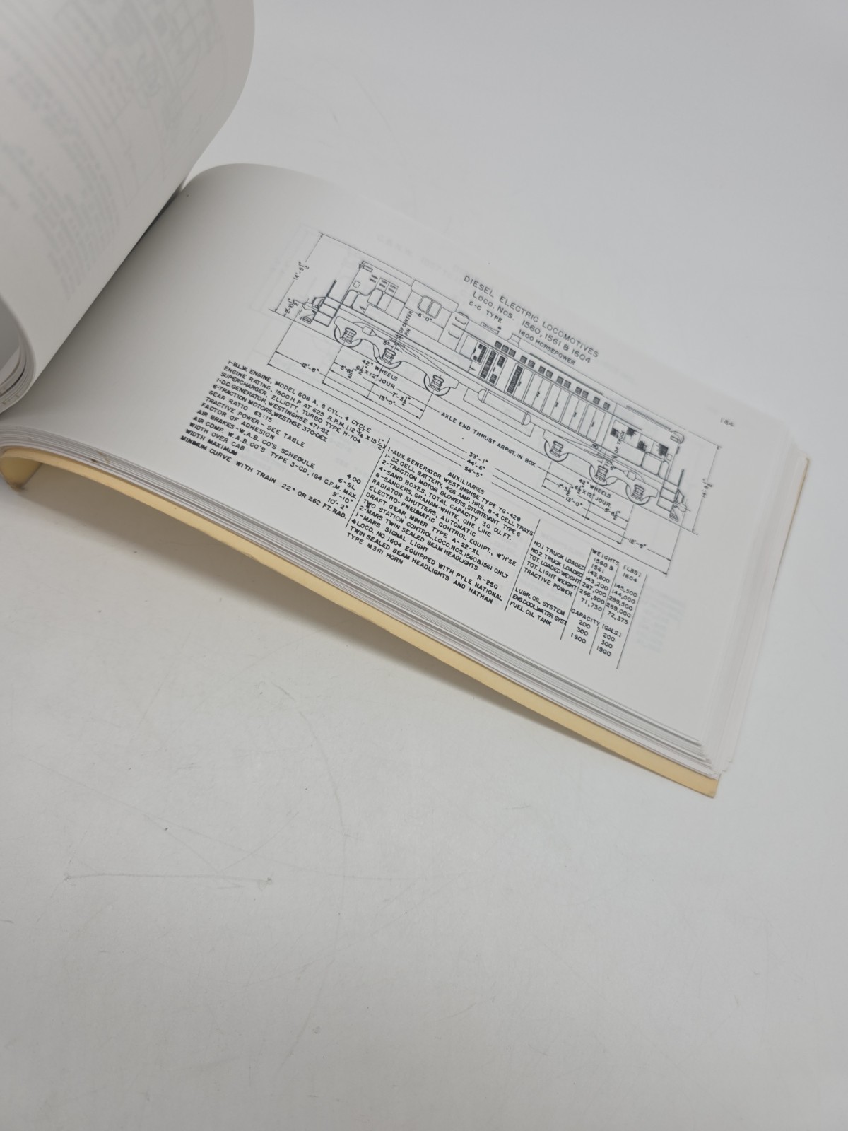 CHICAGO NORTH WESTERN RAILROAD LOCOMOTIVE BOOKLET PRINT DATA BLUEPRINT 1952