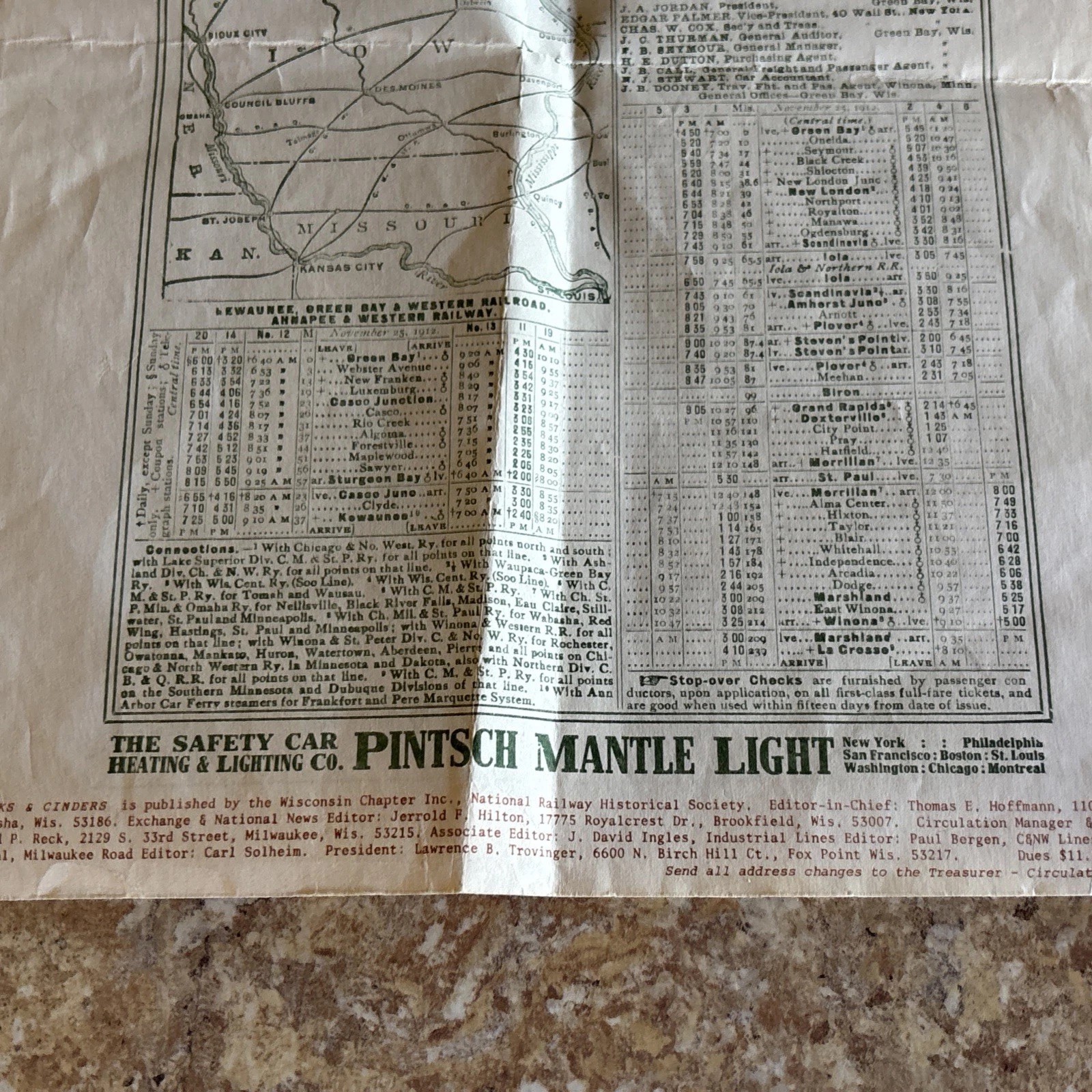 Pere Marquette Railroad – Original System Map by “Sparks And Cinders” Vintage