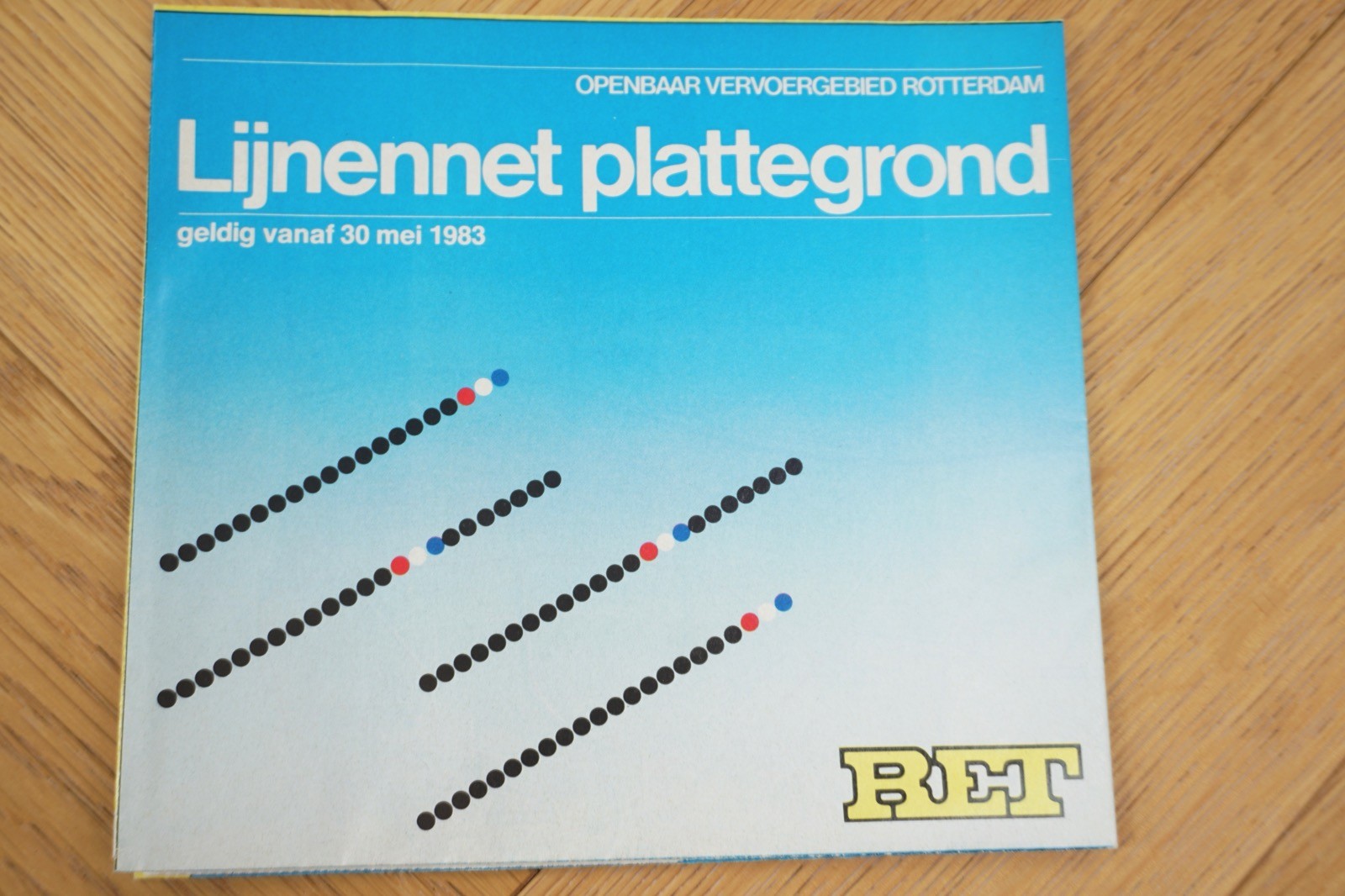 1983 RET Holland Netherlands Bus Tram Railway Route Map