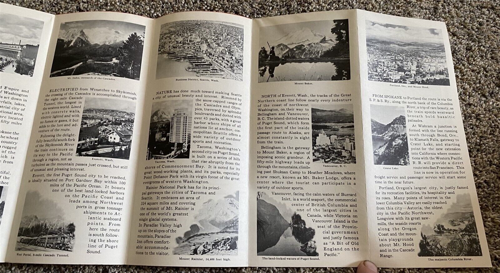 1932 Great Northern Railroad Empire Builder Map of the United States & Brochure