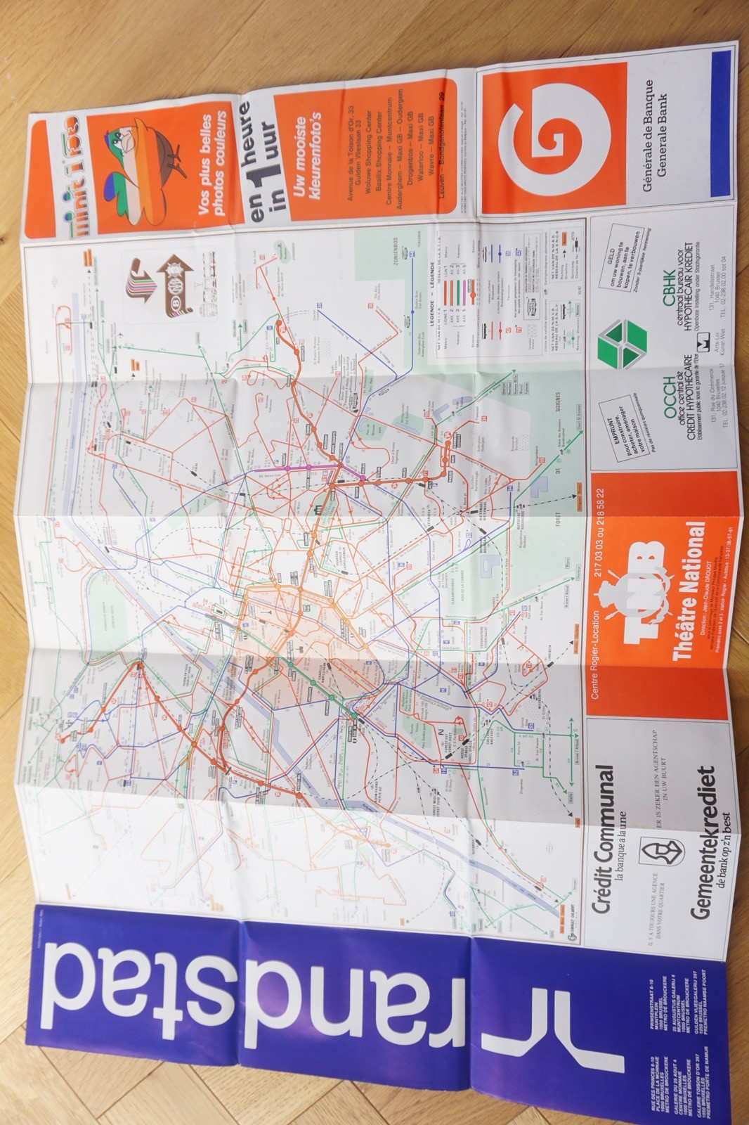 1987 1988 1989 1990s Belgium Brussels Tram Tramways Railway Bus Map x4