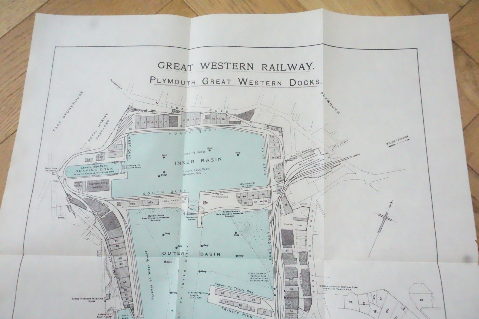 1928 GWR Plymouth Docks Railway Map