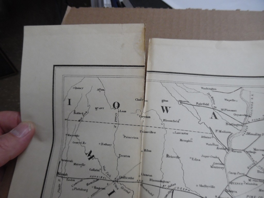 1866 Map of United States Military Railroads Under General McCallum Julius Bein