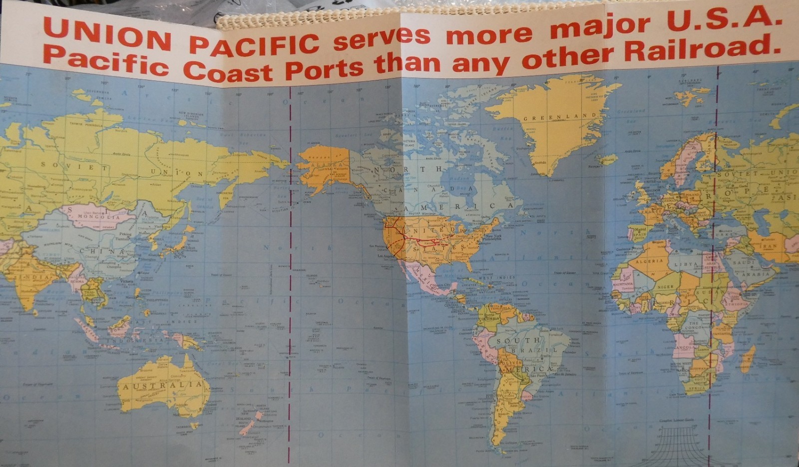 Railroad Map Union Pacific World Trade Map