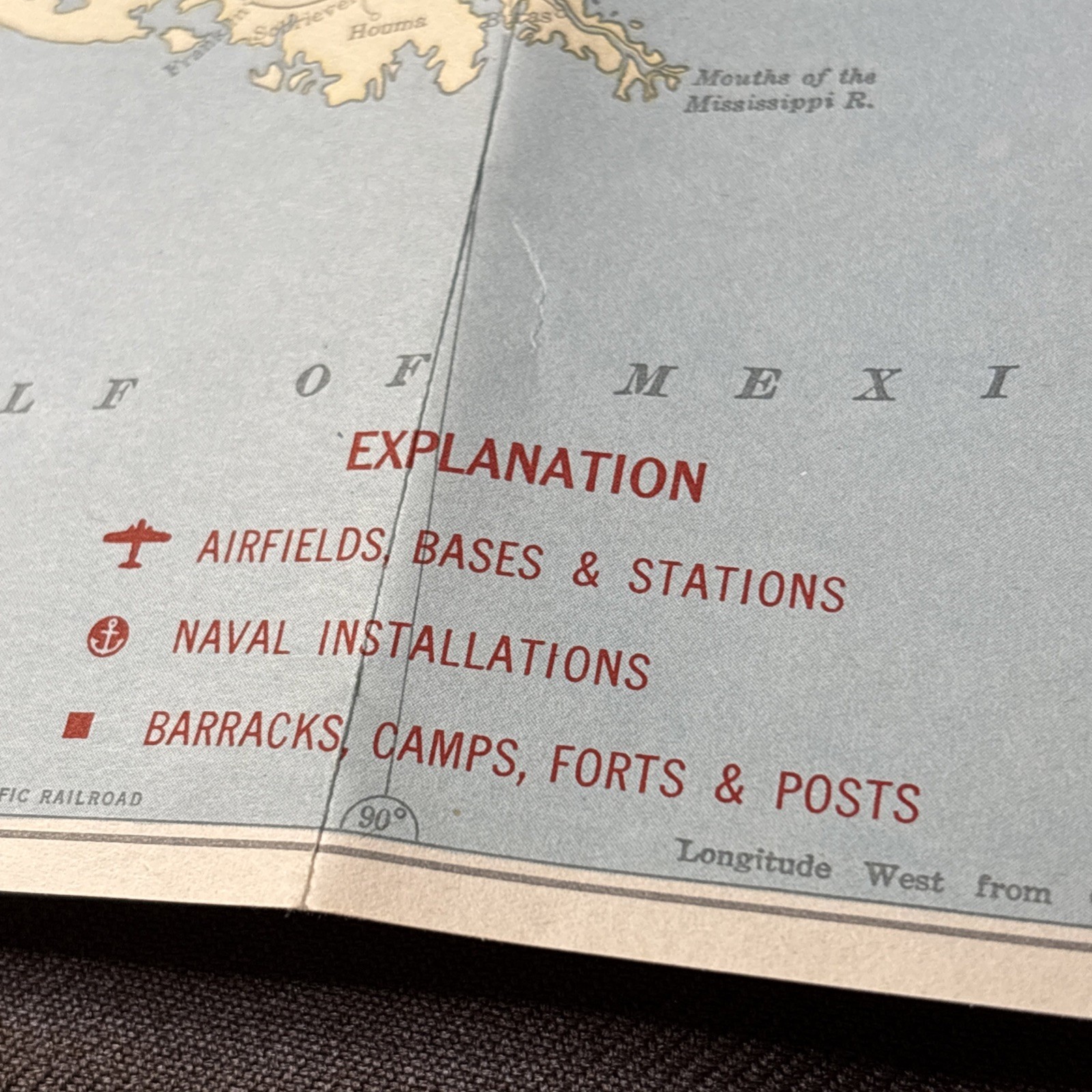 Vintage Union Pacific Railroad Military Map 1950 First Edition