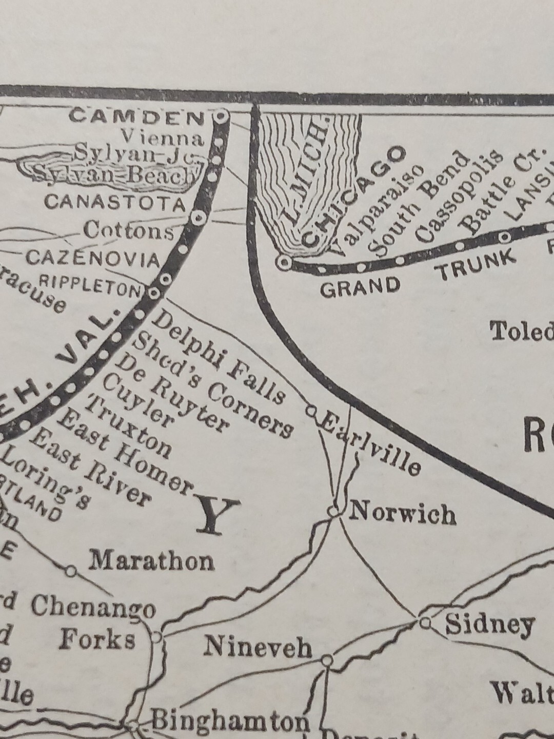 1902 Train Route Map + Report LEHIGH VALLEY RAILROAD Connell Seneca Coal Co.