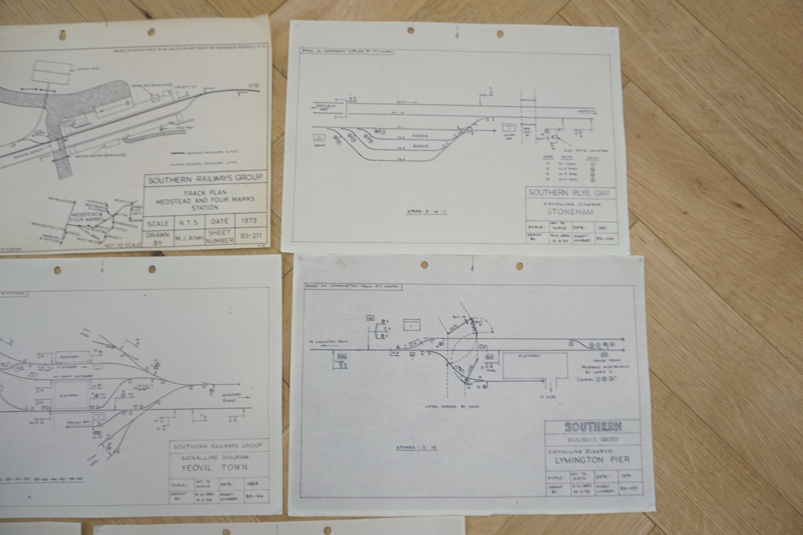 1960s Reprint Railway Track Plan Map Southern Region x8 Ref A