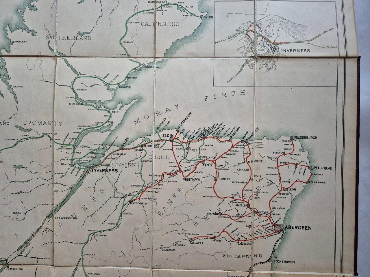 The Great North of Scotland Railway Bill 1897 Large Folding Map Original Scarce