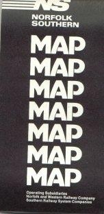 1982 Norfolk Southern system map- 1st post-merger map
