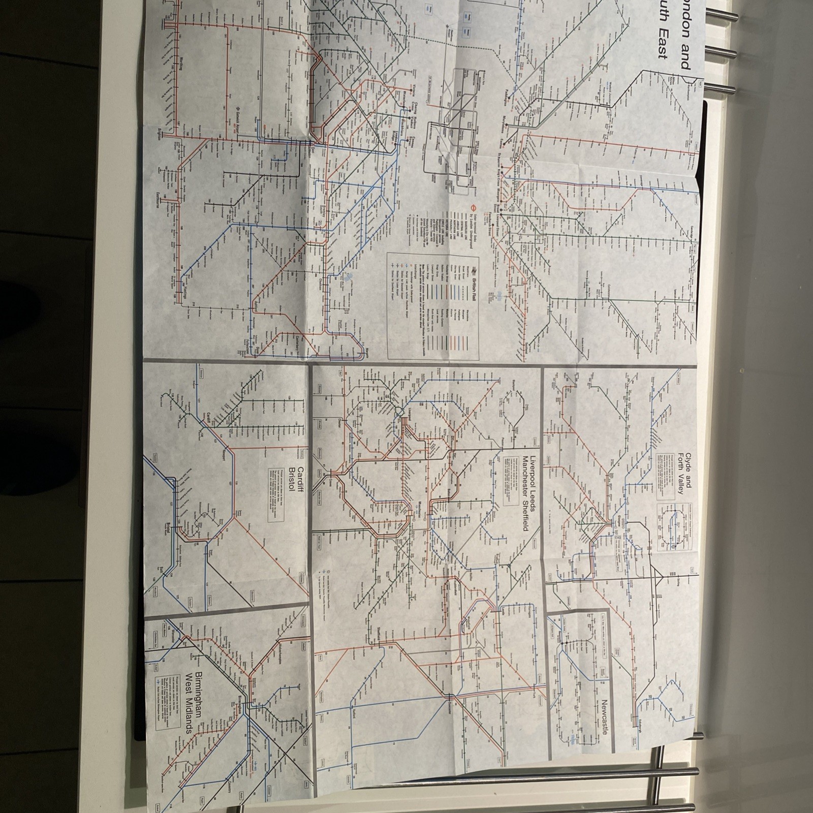 British Rail Passenger Network MAP 1984-85 – VG Cond