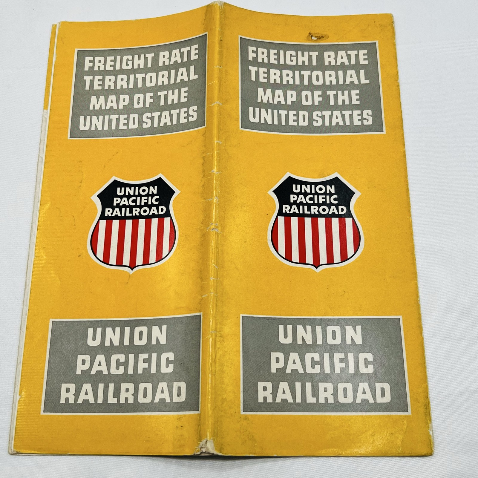 Union Pacific Railroad 1950 Freight Rate Map Vintage Collectible Ephemera