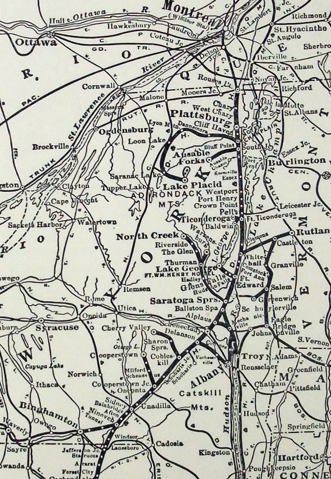 Delaware & Hudson Railroad – Original 1941 System Map. Railway
